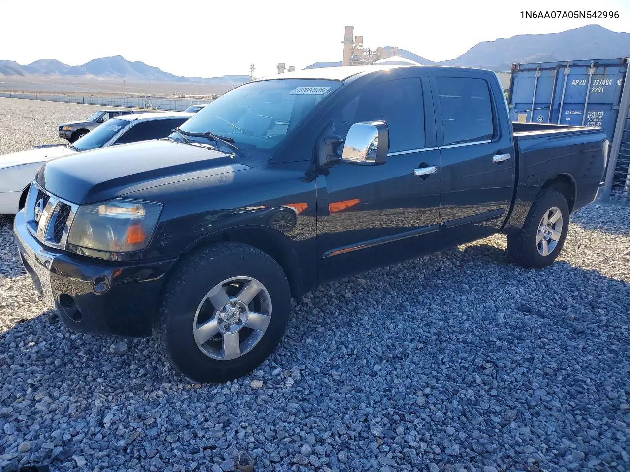 NISSAN TITAN 2005, VIN 1N6AA07A05N542996