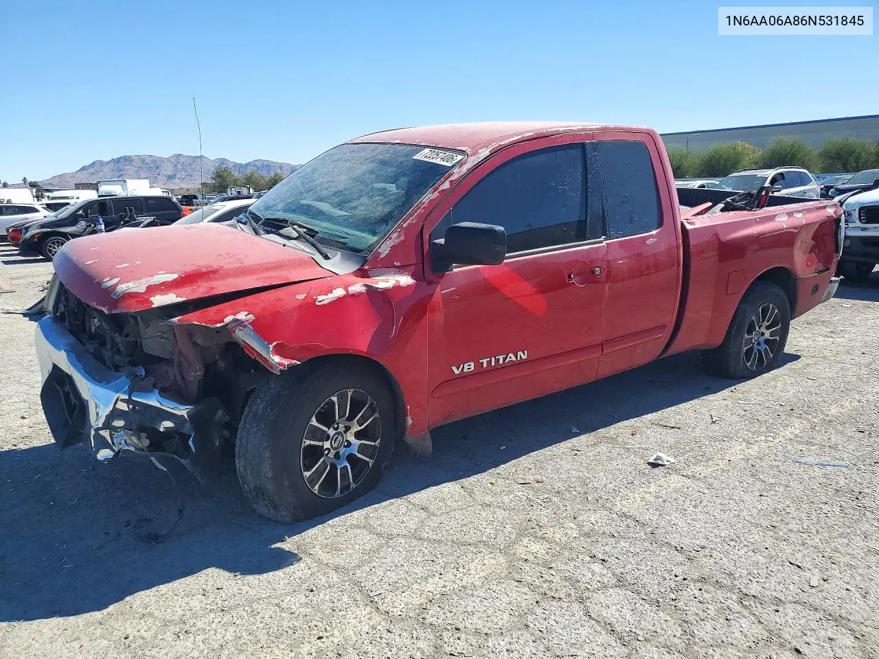 NISSAN TITAN 2006, VIN 1N6AA06A86N531845