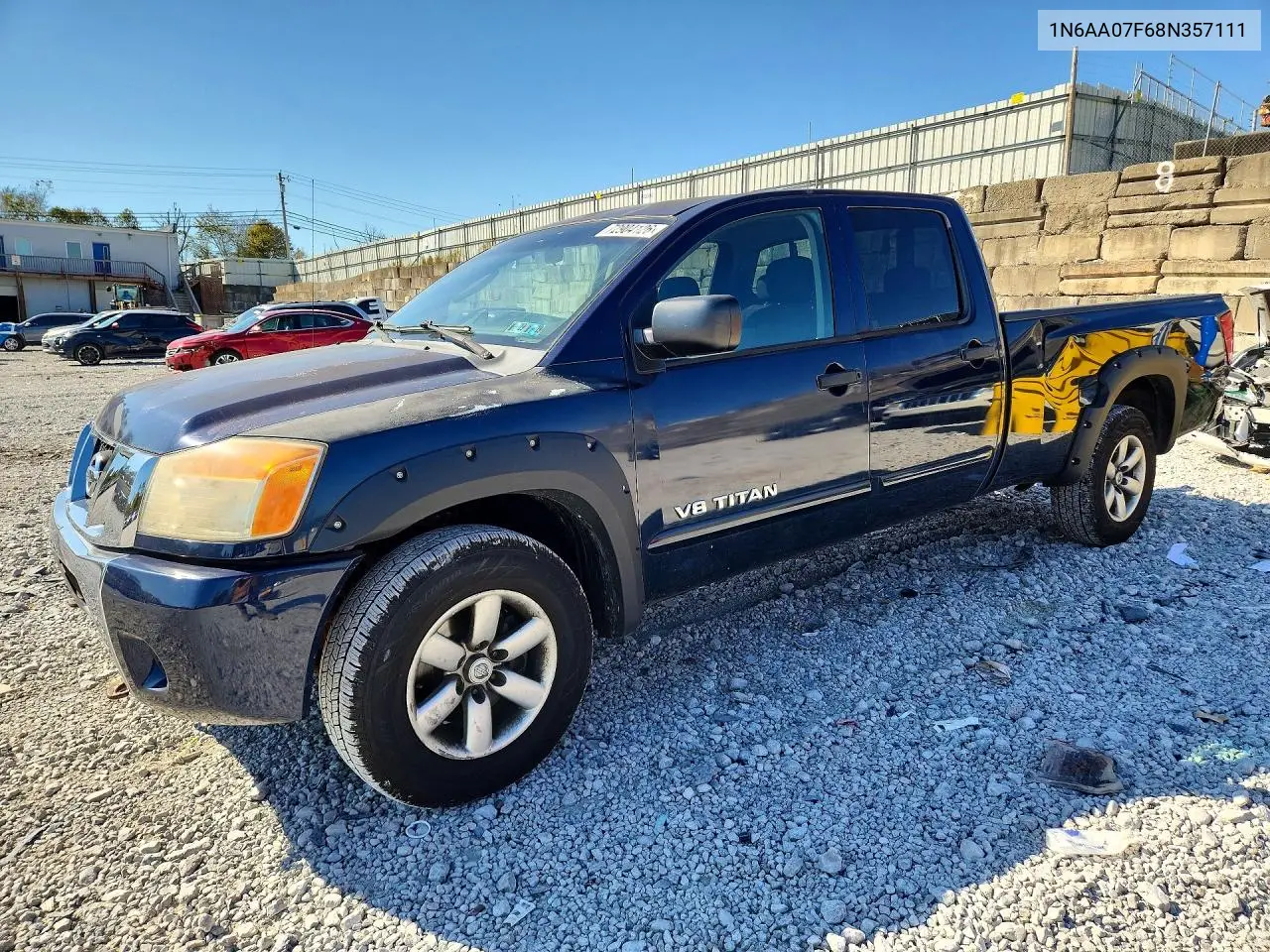 NISSAN TITAN 2008, VIN 1N6AA07F68N357111