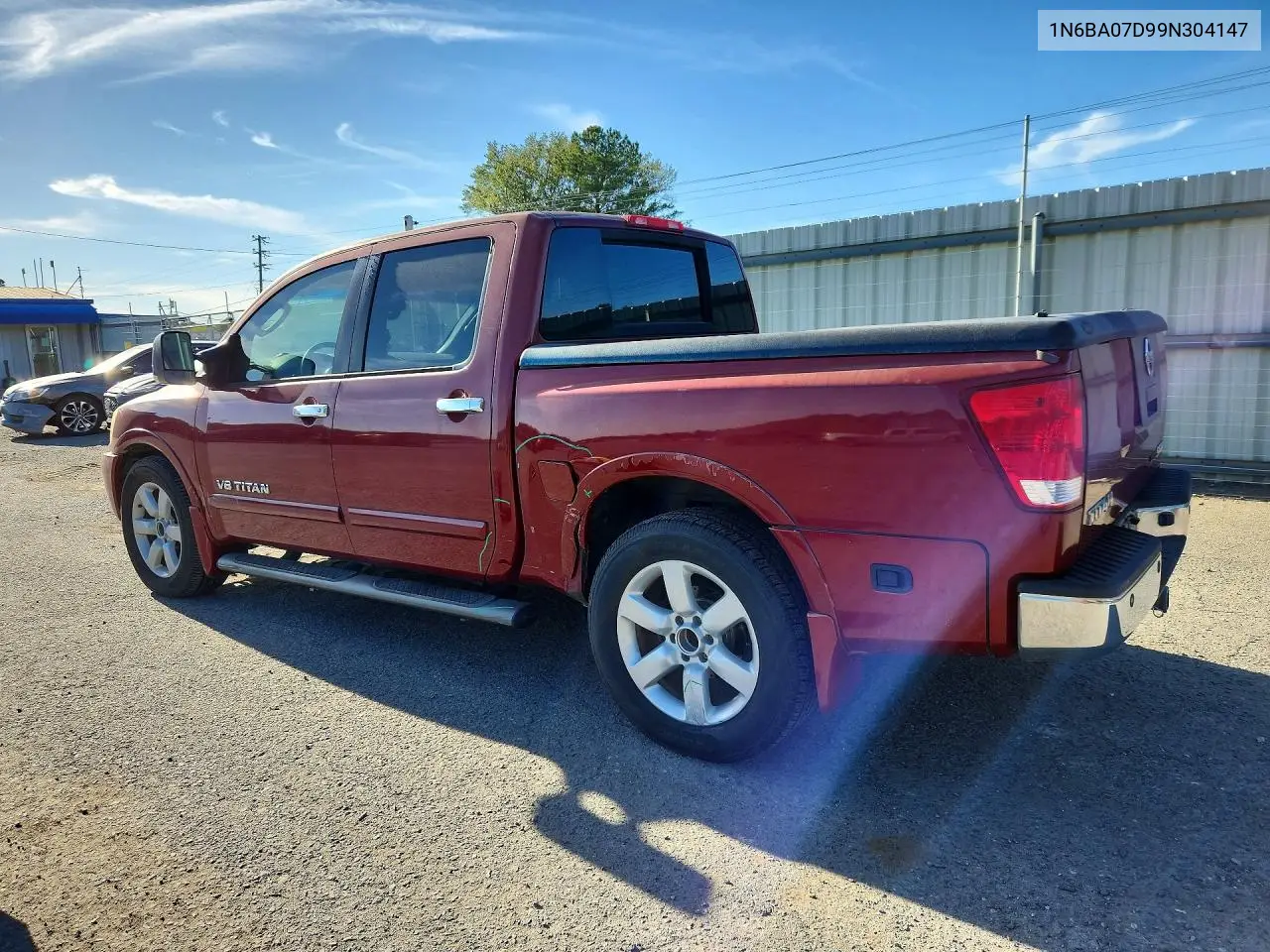 2009 NISSAN TITAN VIN 1N6BA07D99N304147 — фото 2