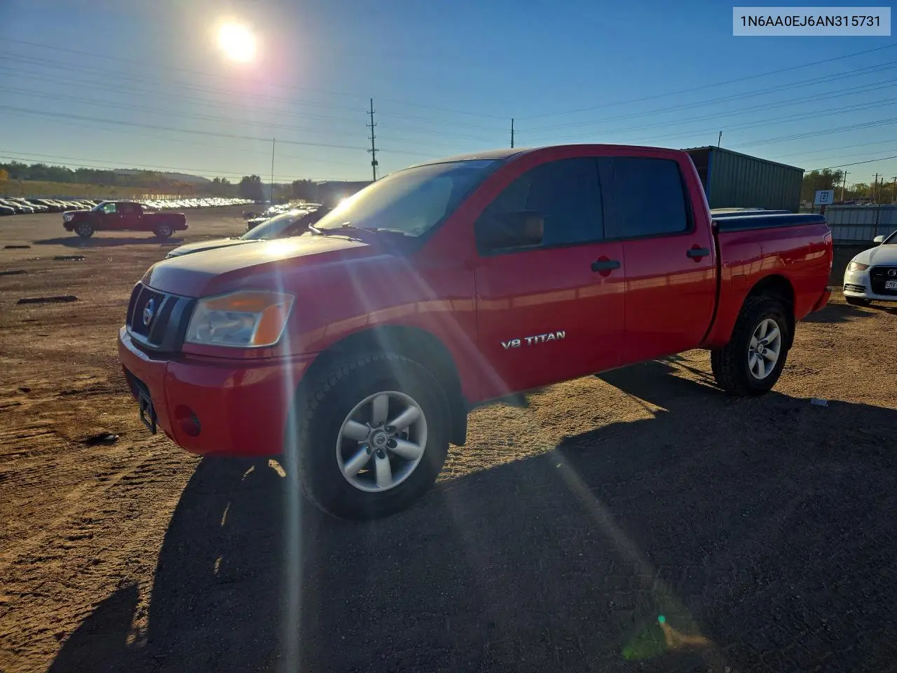 NISSAN TITAN 2010, VIN 1N6AA0EJ6AN315731