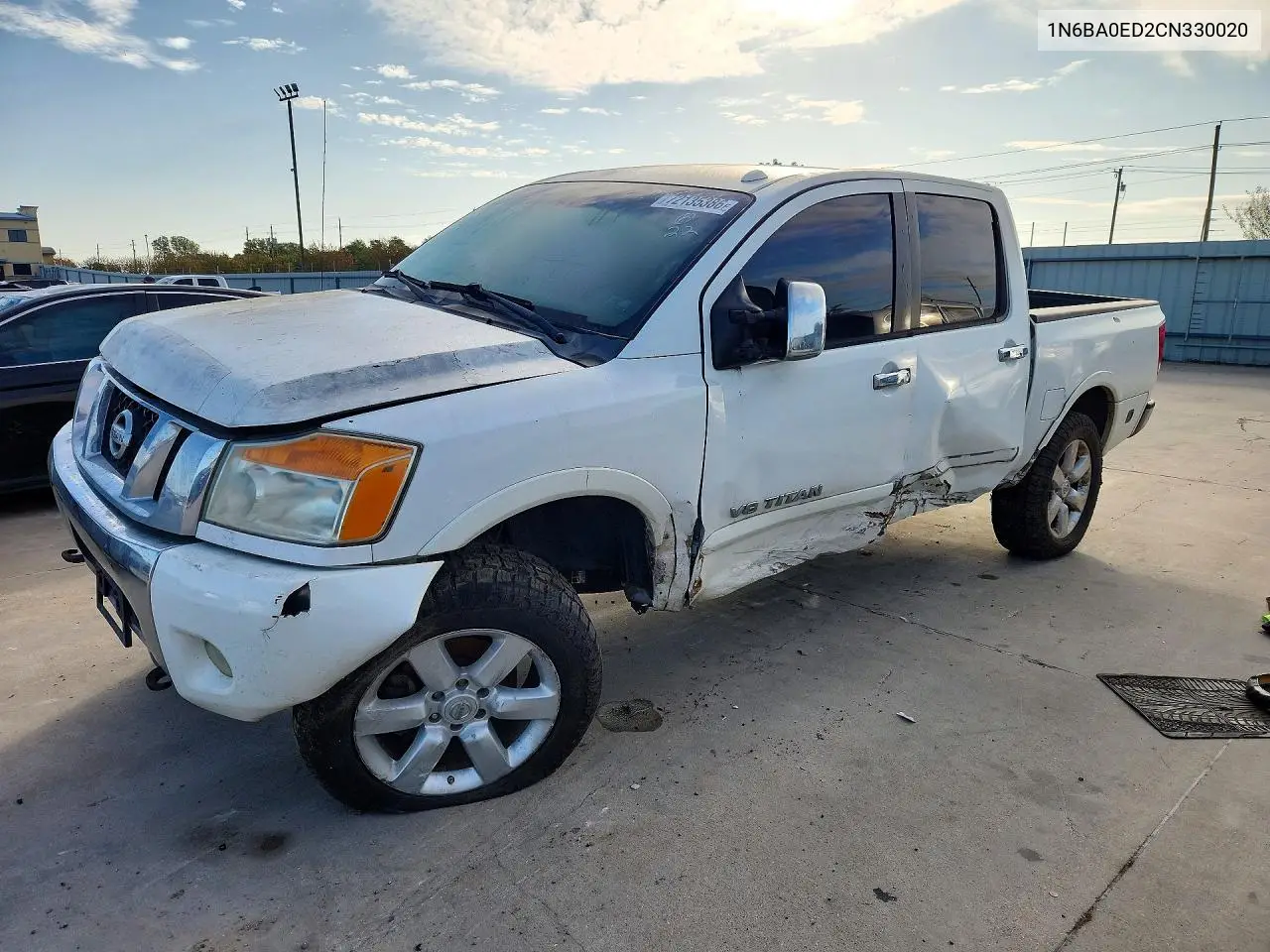 NISSAN TITAN 2012, VIN 1N6BA0ED2CN330020
