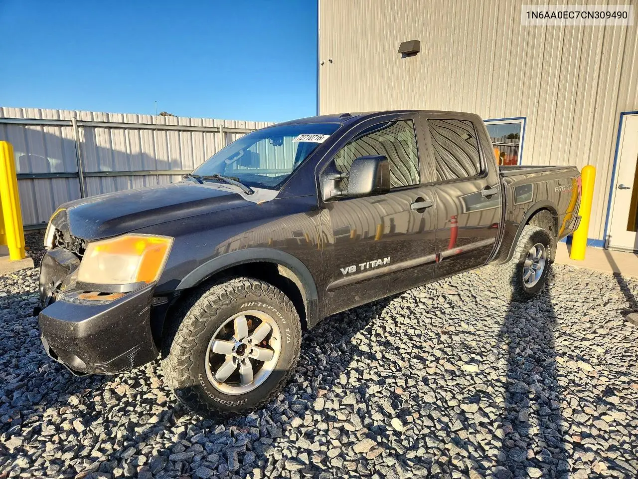 NISSAN TITAN 2012, VIN 1N6AA0EC7CN309490