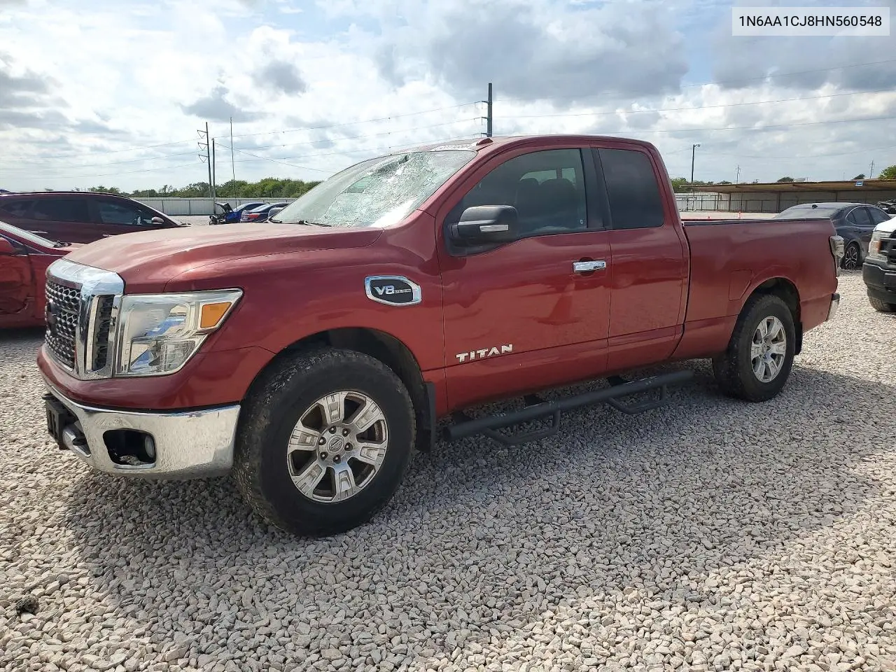 NISSAN TITAN 2017, VIN 1N6AA1CJ8HN560548