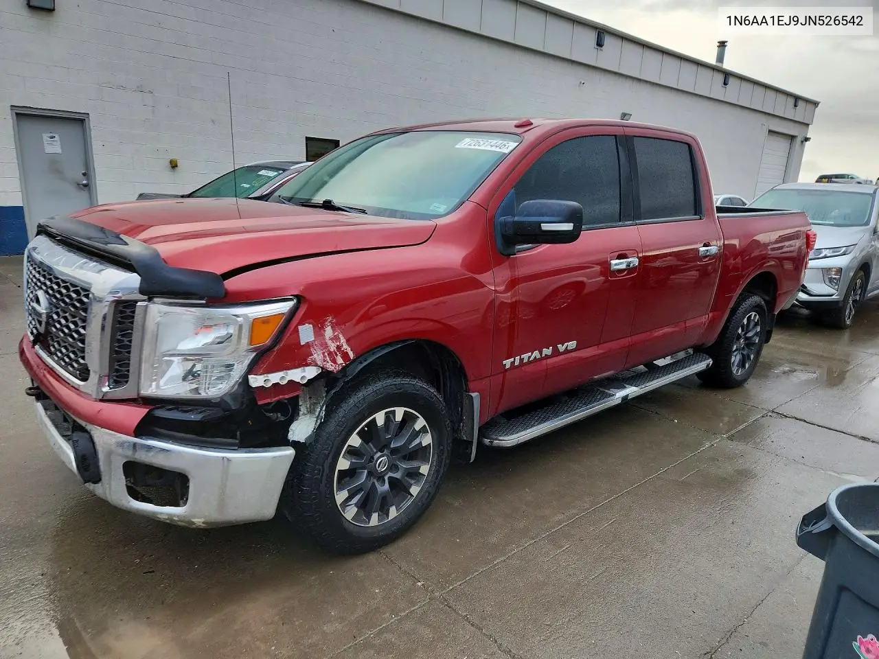 NISSAN TITAN 2018, VIN 1N6AA1EJ9JN526542