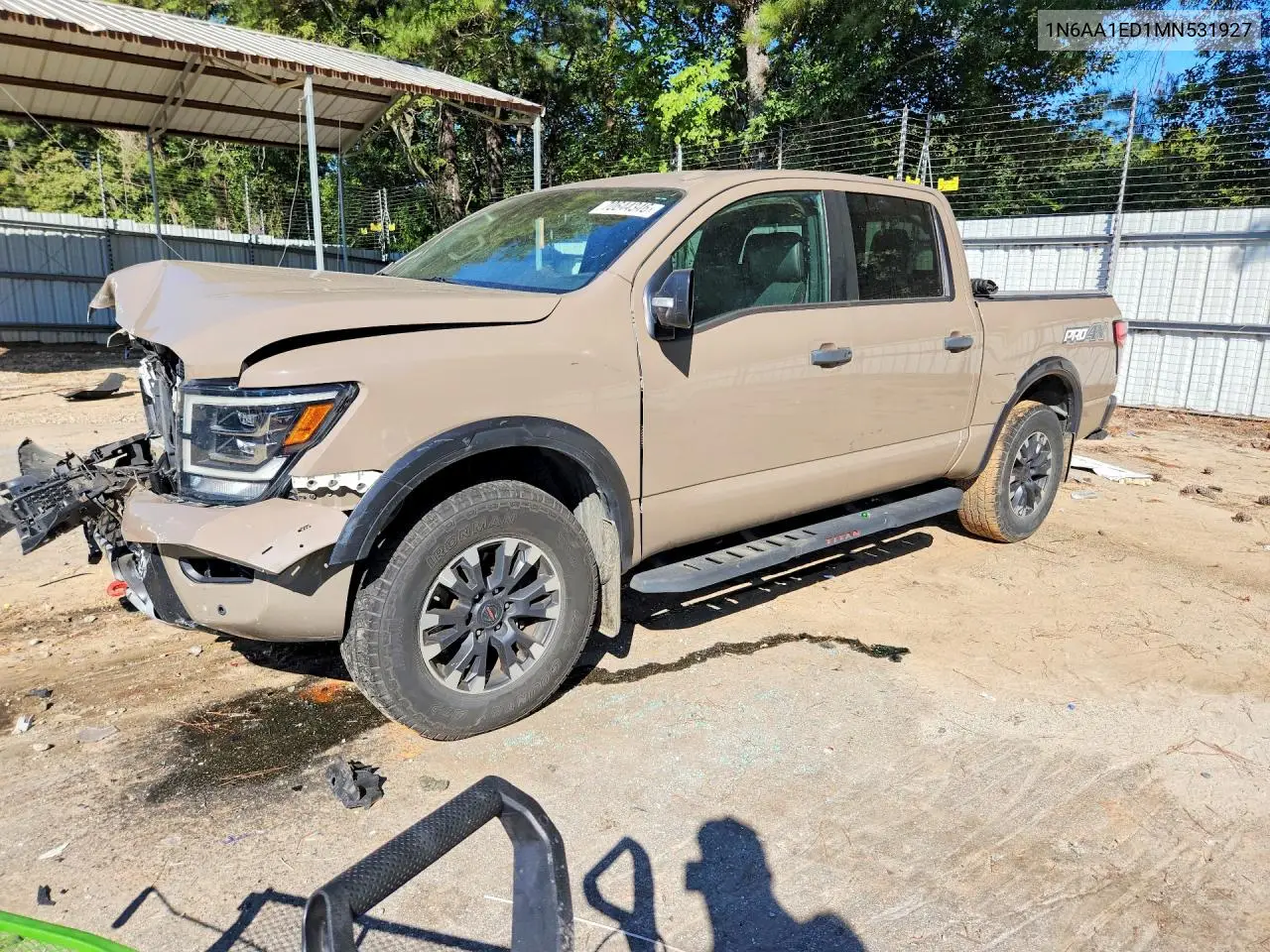 NISSAN TITAN 2021, VIN 1N6AA1ED1MN531927
