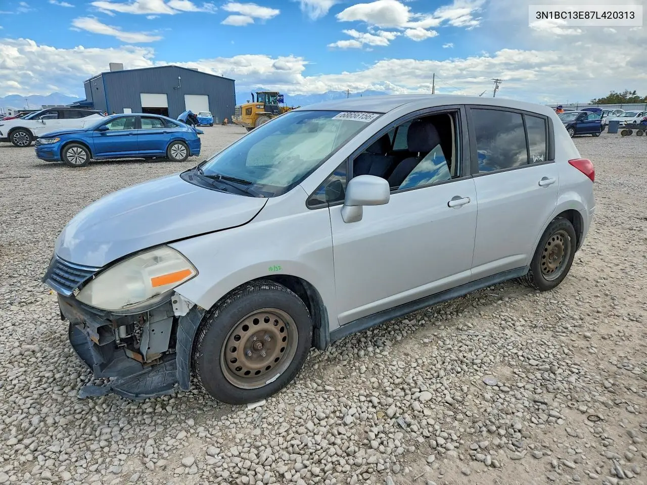 NISSAN VERSA 2007, VIN 3N1BC13E87L420313