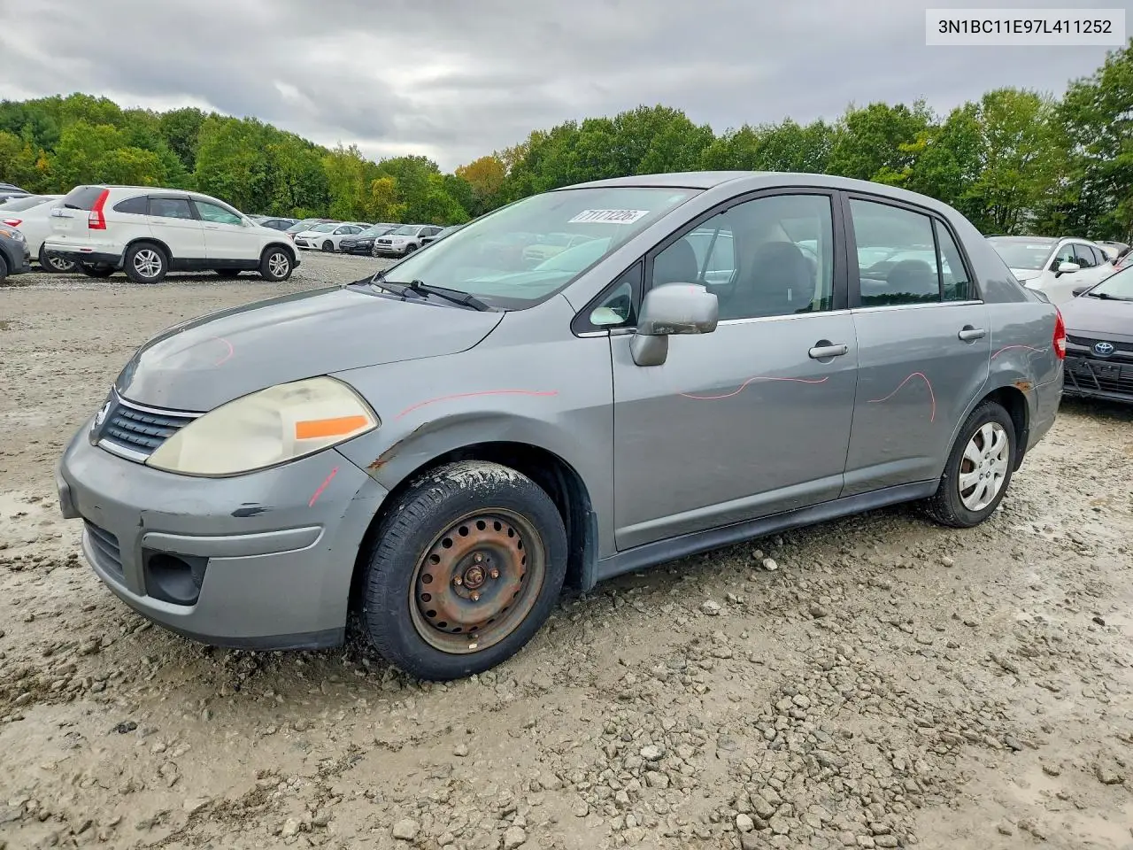 NISSAN VERSA 2007, VIN 3N1BC11E97L411252
