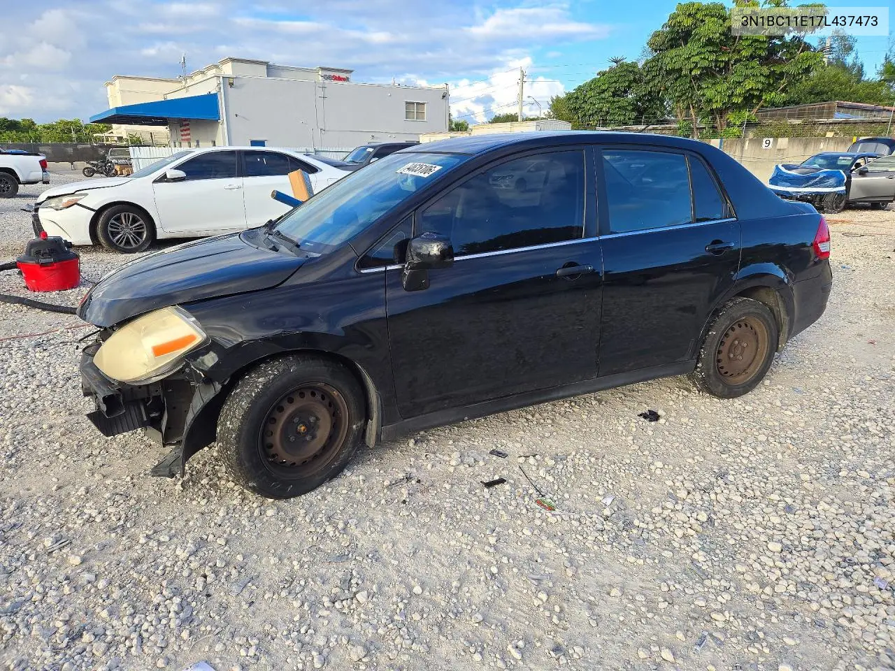 NISSAN VERSA 2007, VIN 3N1BC11E17L437473