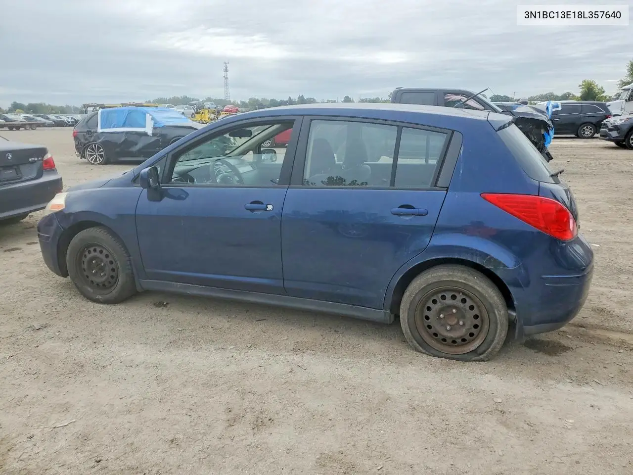 2008 NISSAN VERSA VIN 3N1BC13E18L357640 — фото 2