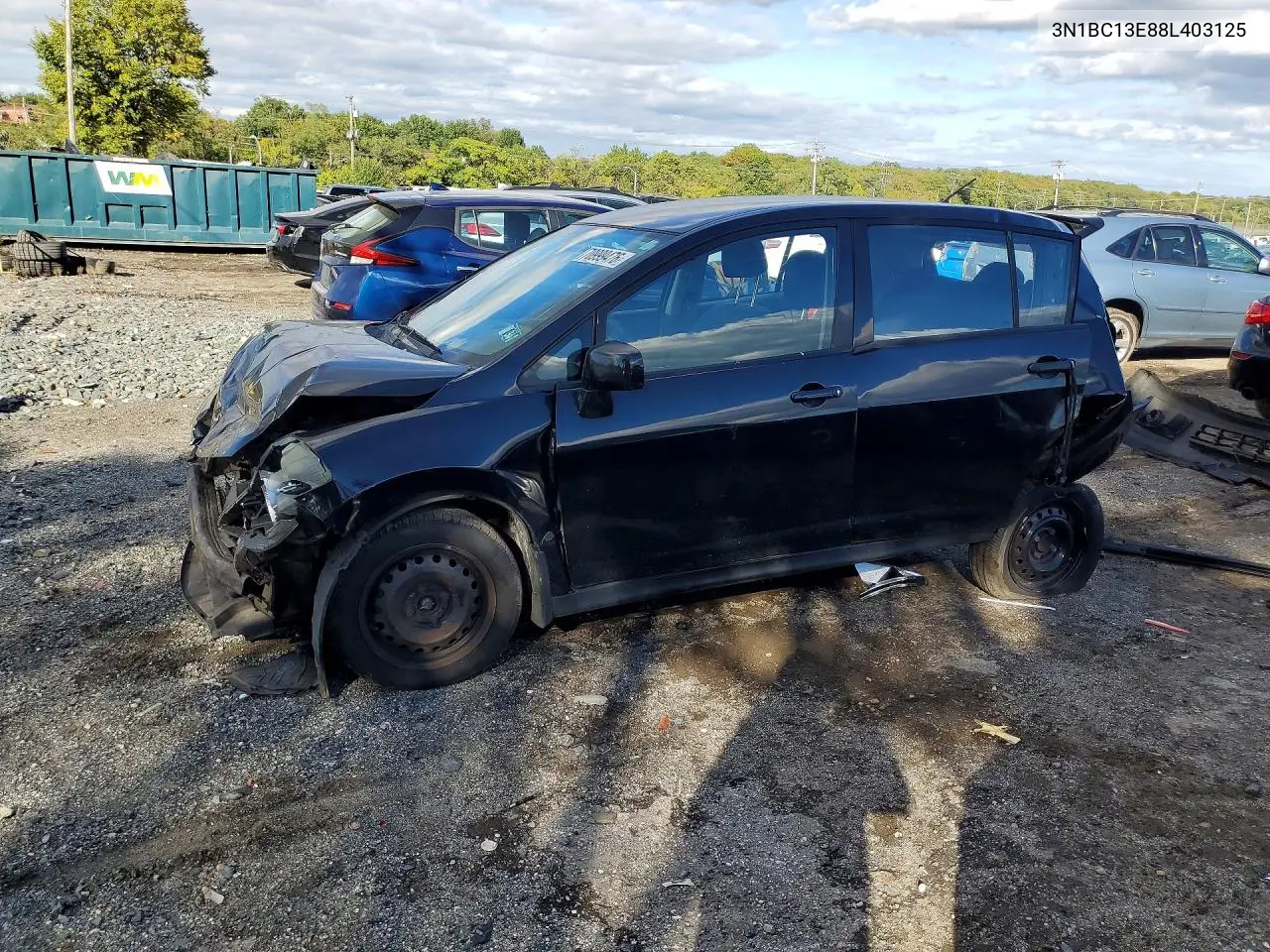 NISSAN VERSA 2008, VIN 3N1BC13E88L403125