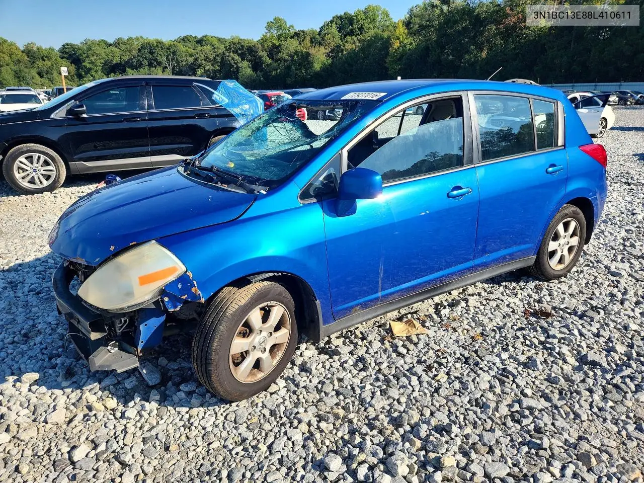 NISSAN VERSA 2008, VIN 3N1BC13E88L410611