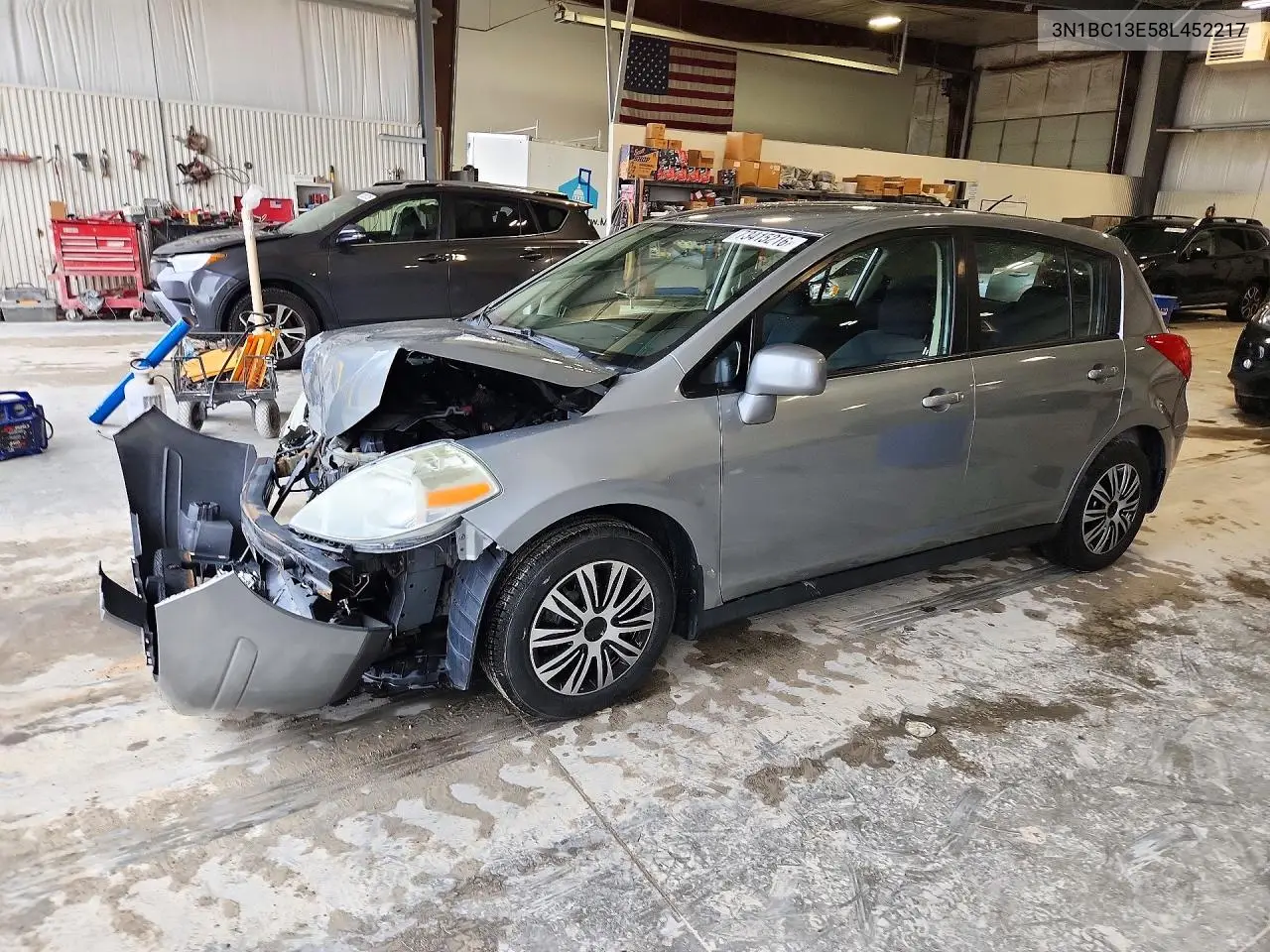 NISSAN VERSA 2008, VIN 3N1BC13E58L452217