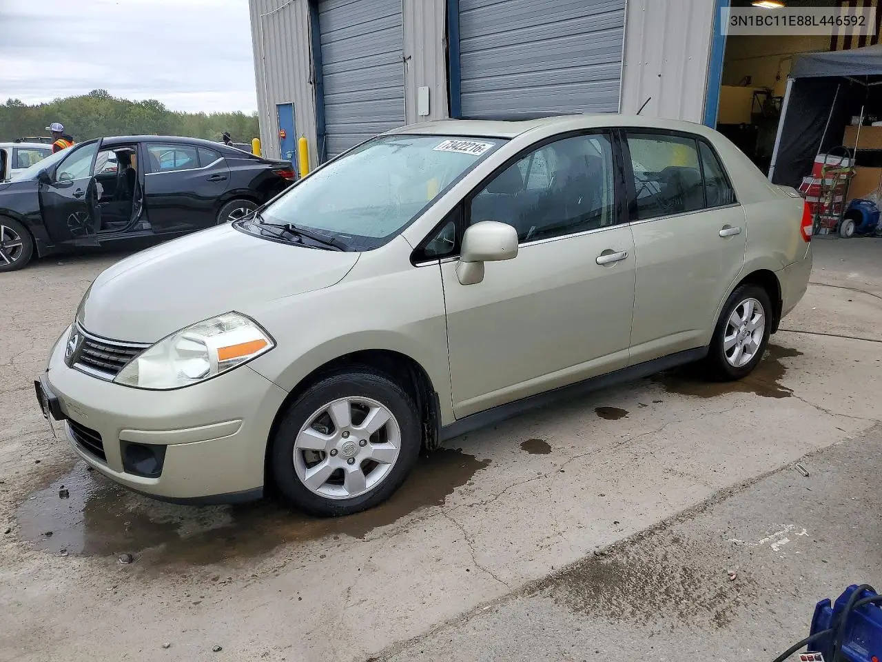 NISSAN VERSA 2008, VIN 3N1BC11E88L446592
