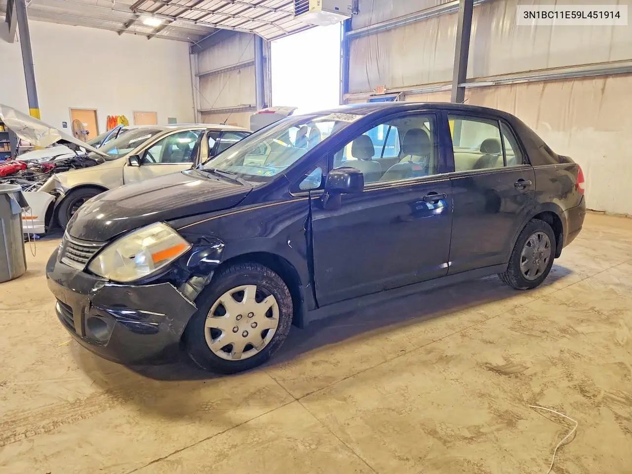 NISSAN VERSA 2009, VIN 3N1BC11E59L451914