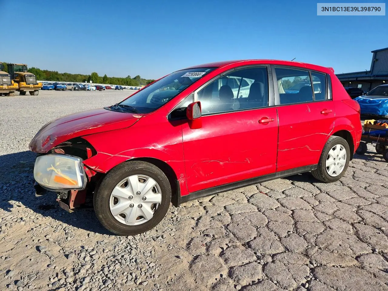 NISSAN VERSA 2009, VIN 3N1BC13E39L398790