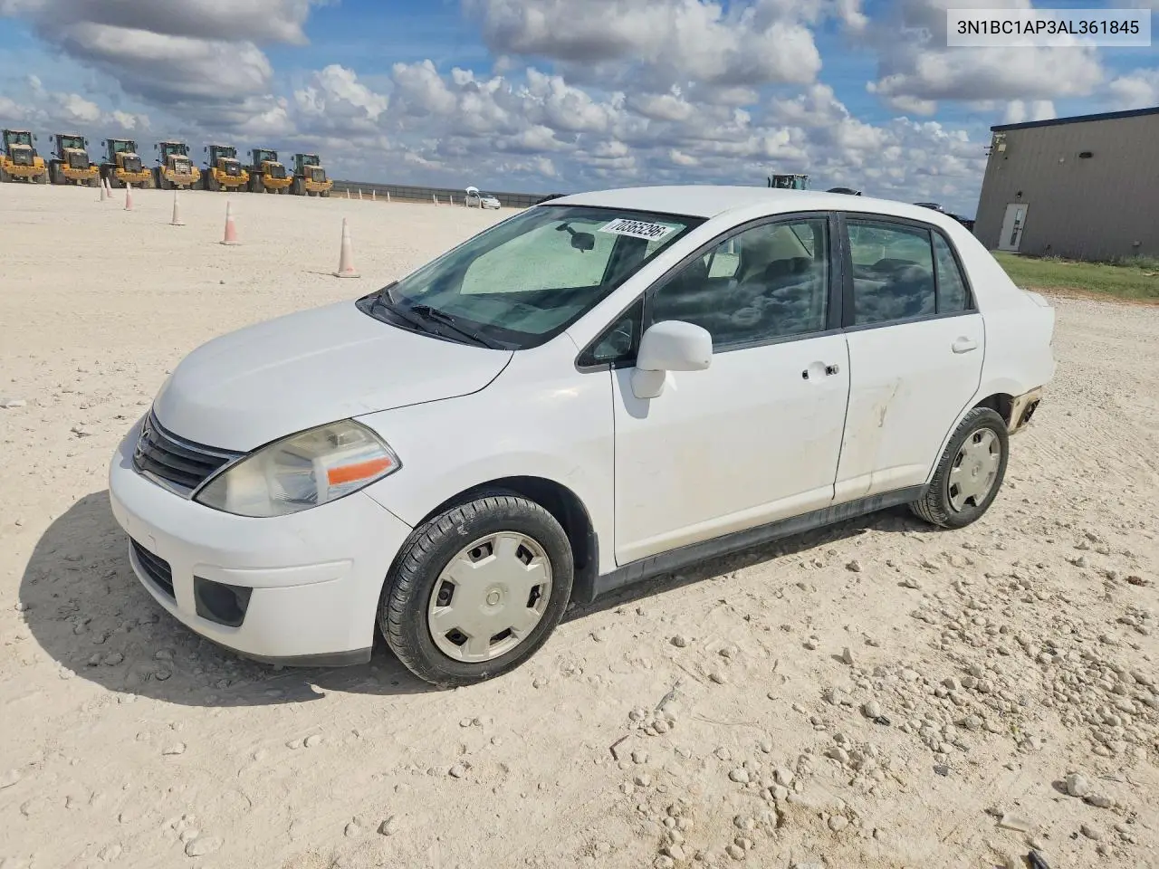 NISSAN VERSA 2010, VIN 3N1BC1AP3AL361845