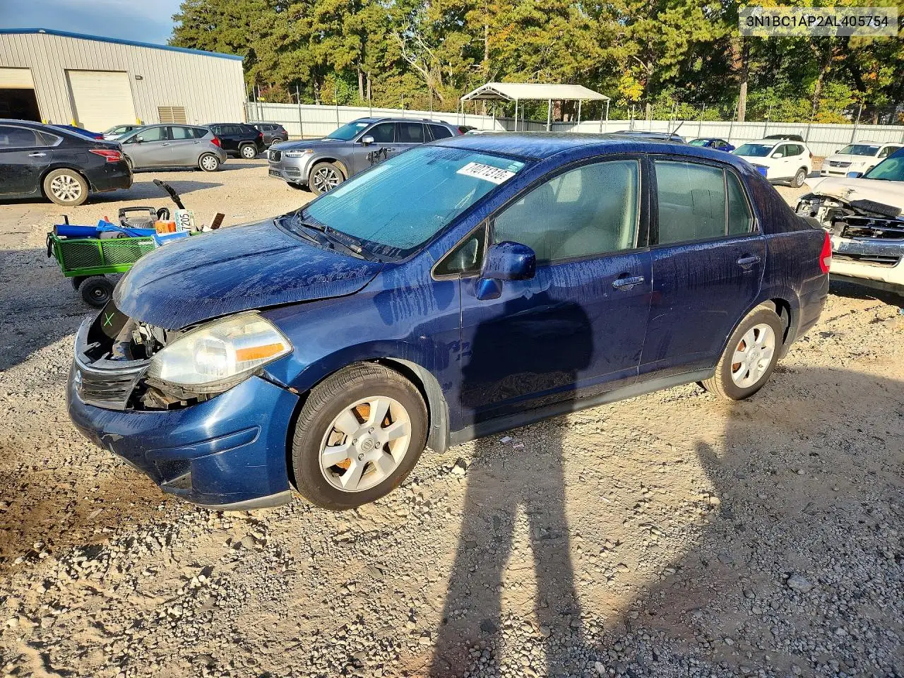 NISSAN VERSA 2010, VIN 3N1BC1AP2AL405754