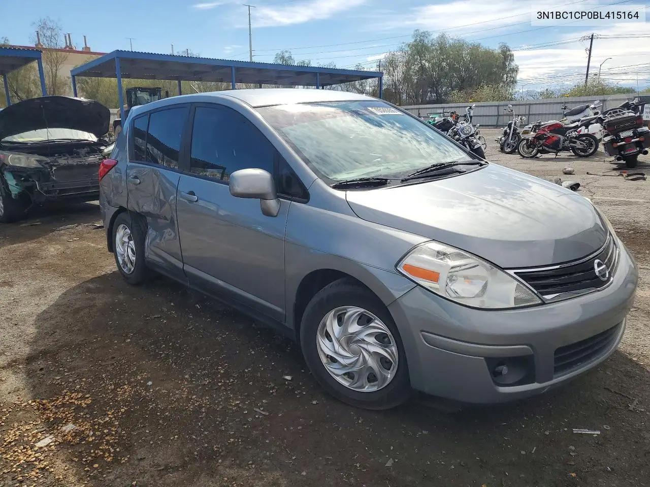 2011 NISSAN VERSA VIN 3N1BC1CP0BL415164 — фото 4