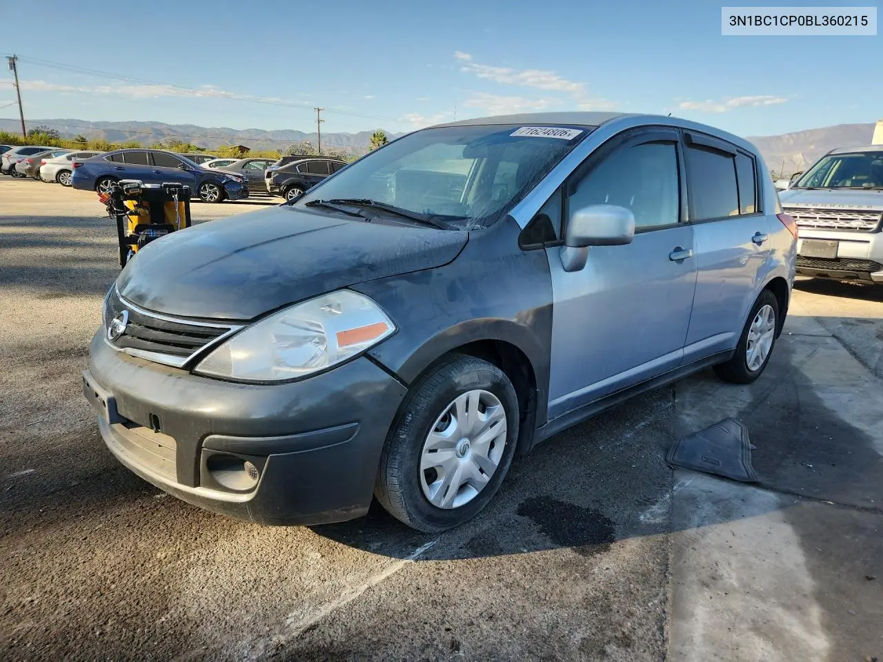 NISSAN VERSA 2011, VIN 3N1BC1CP0BL360215