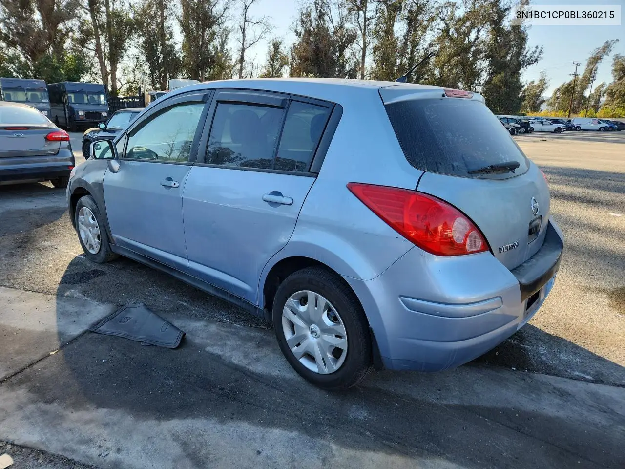 2011 NISSAN VERSA VIN 3N1BC1CP0BL360215 — фото 2