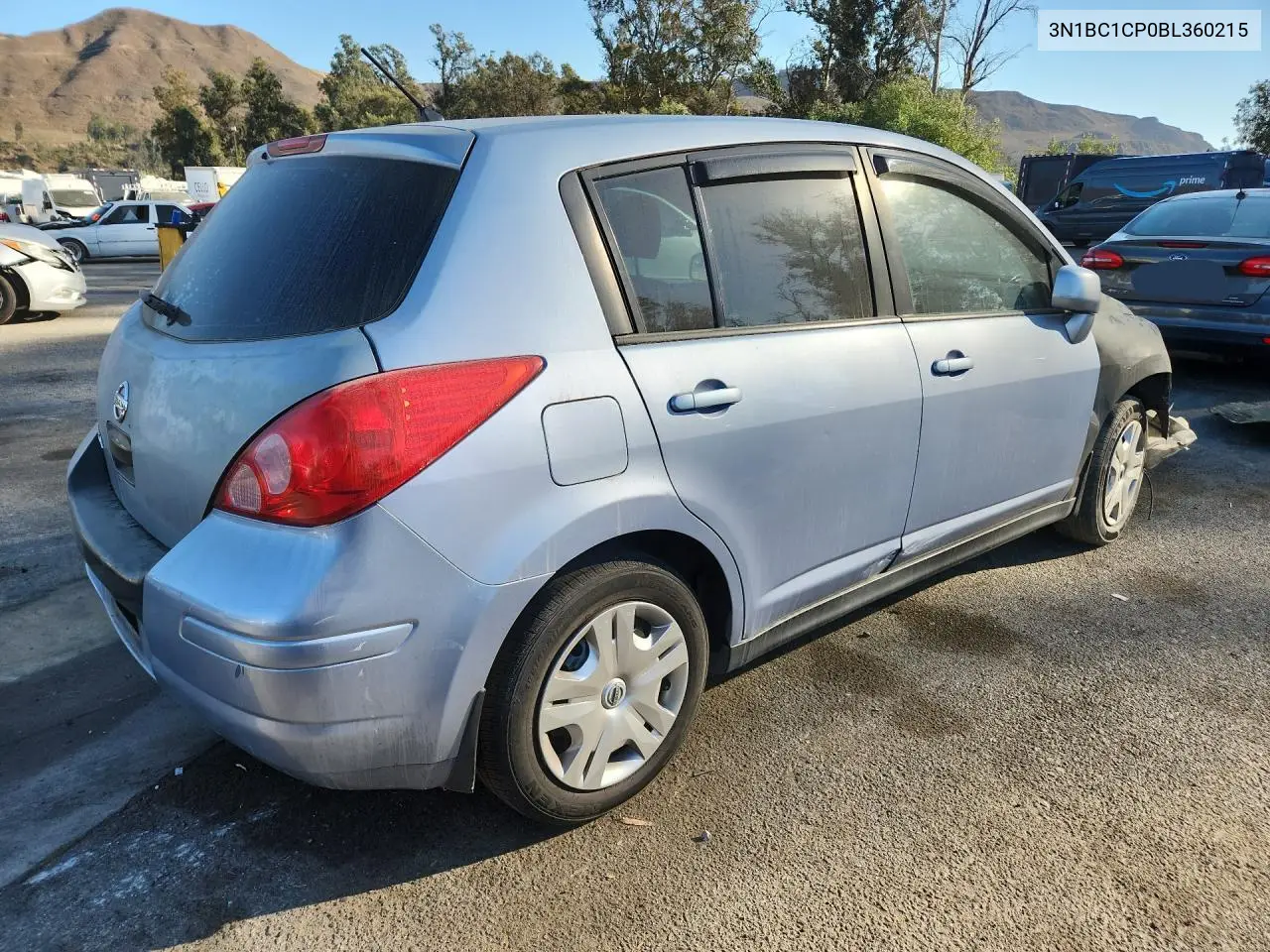 2011 NISSAN VERSA VIN 3N1BC1CP0BL360215 — фото 3