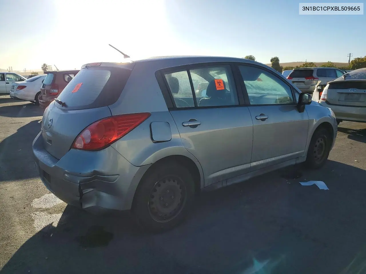2011 NISSAN VERSA VIN 3N1BC1CPXBL509665 — фото 3