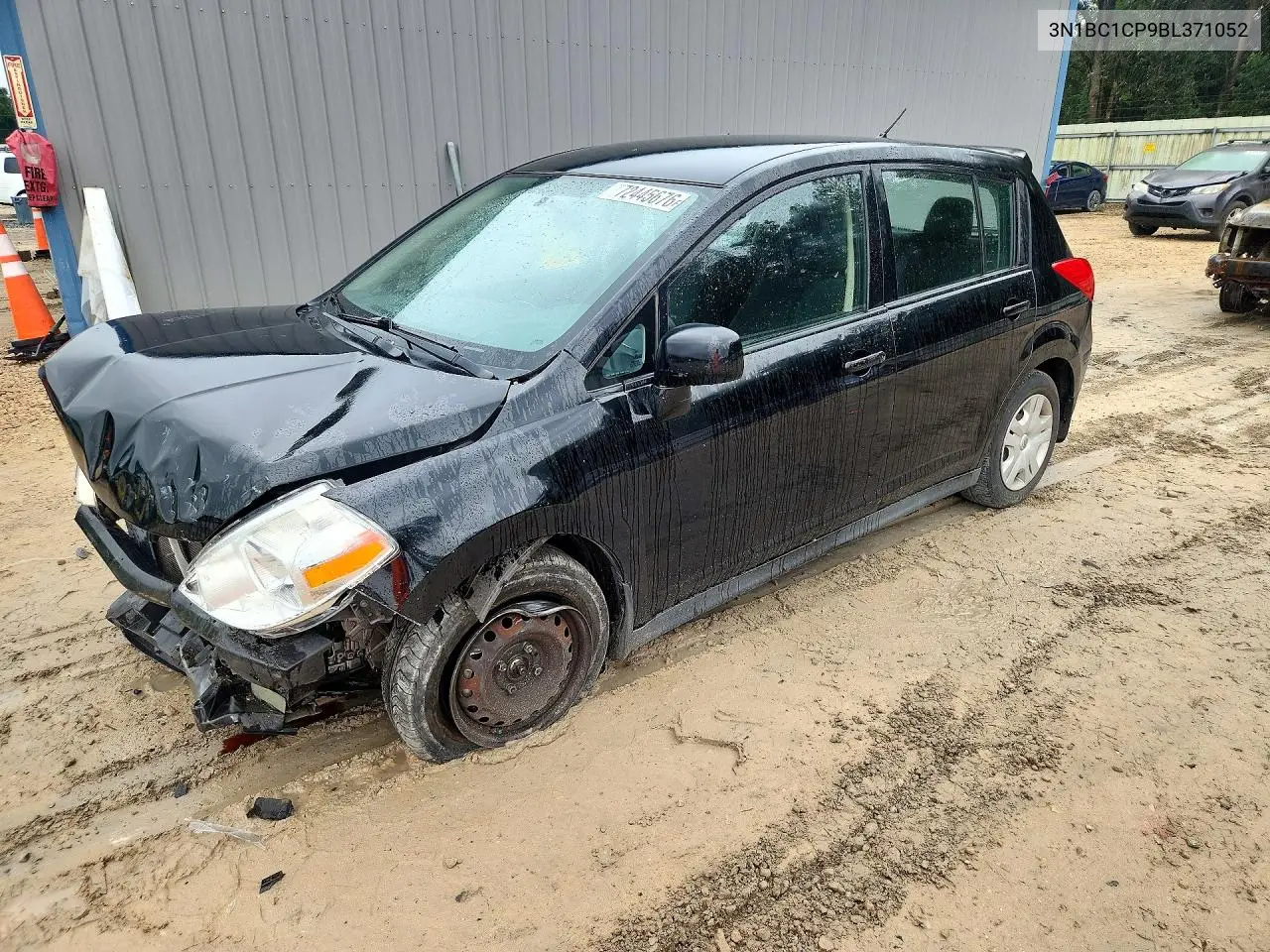 NISSAN VERSA 2011, VIN 3N1BC1CP9BL371052