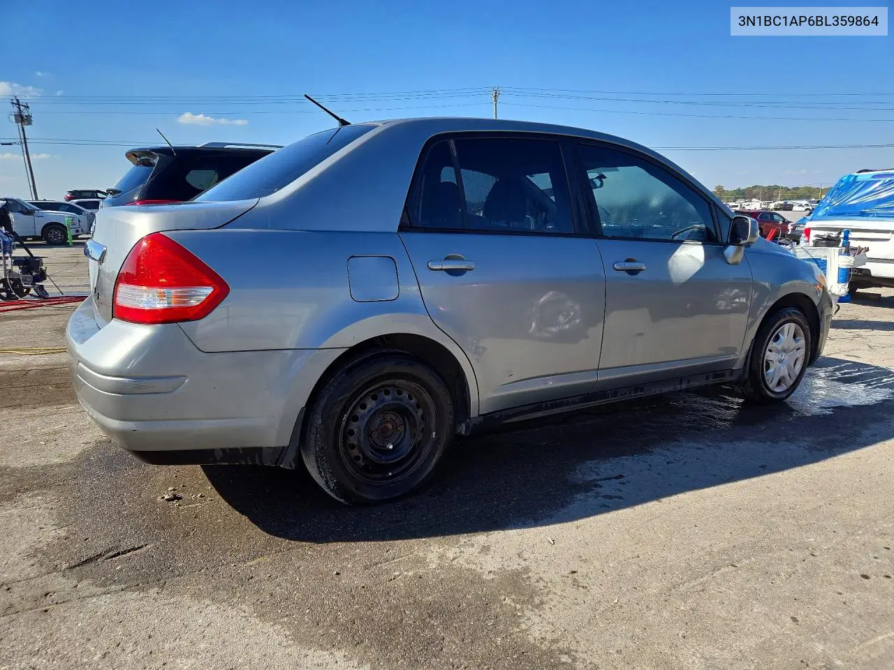 2011 NISSAN VERSA VIN 3N1BC1AP6BL359864 — фото 3