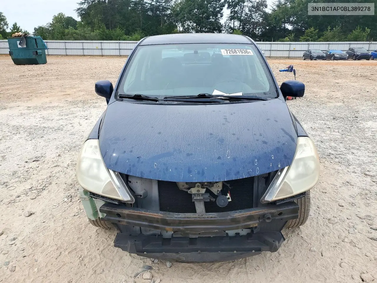 2011 NISSAN VERSA VIN 3N1BC1AP0BL389278 — фото 5