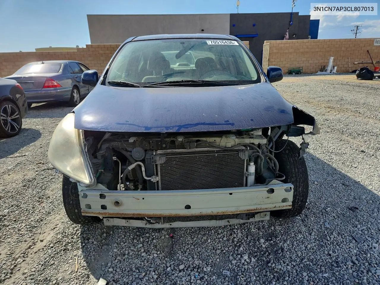 2012 NISSAN VERSA VIN 3N1CN7AP3CL807013 — фото 5