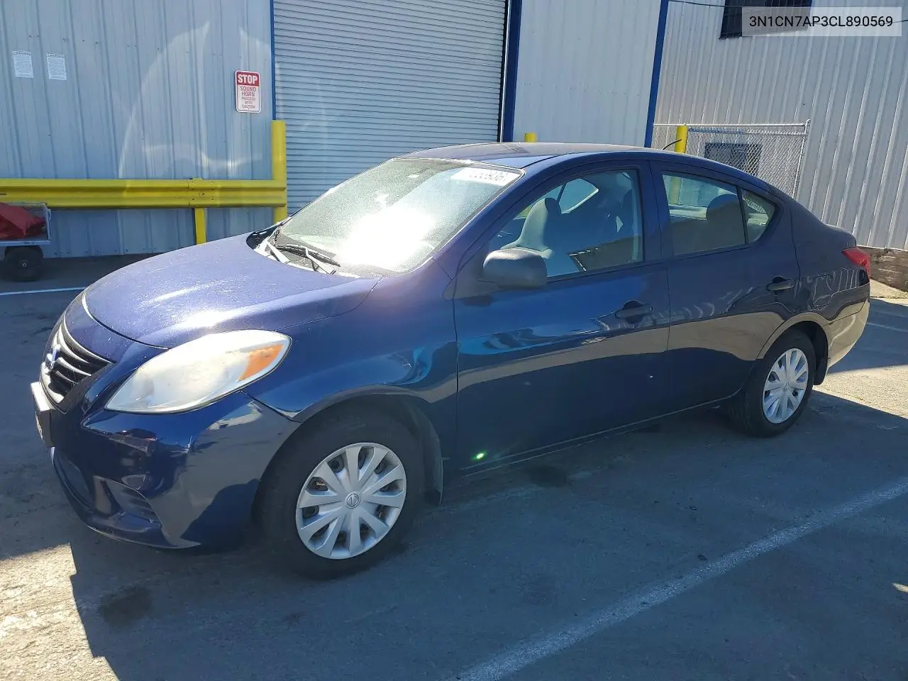 NISSAN VERSA 2012, VIN 3N1CN7AP3CL890569