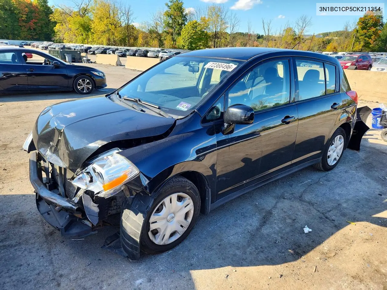 NISSAN VERSA 2012, VIN 3N1BC1CP5CK211354