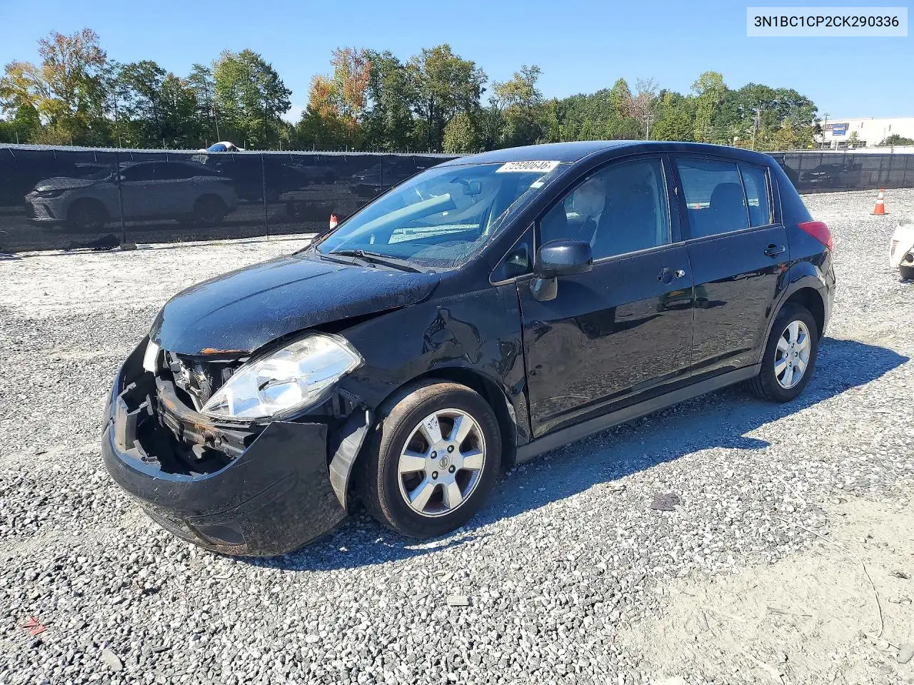 NISSAN VERSA 2012, VIN 3N1BC1CP2CK290336
