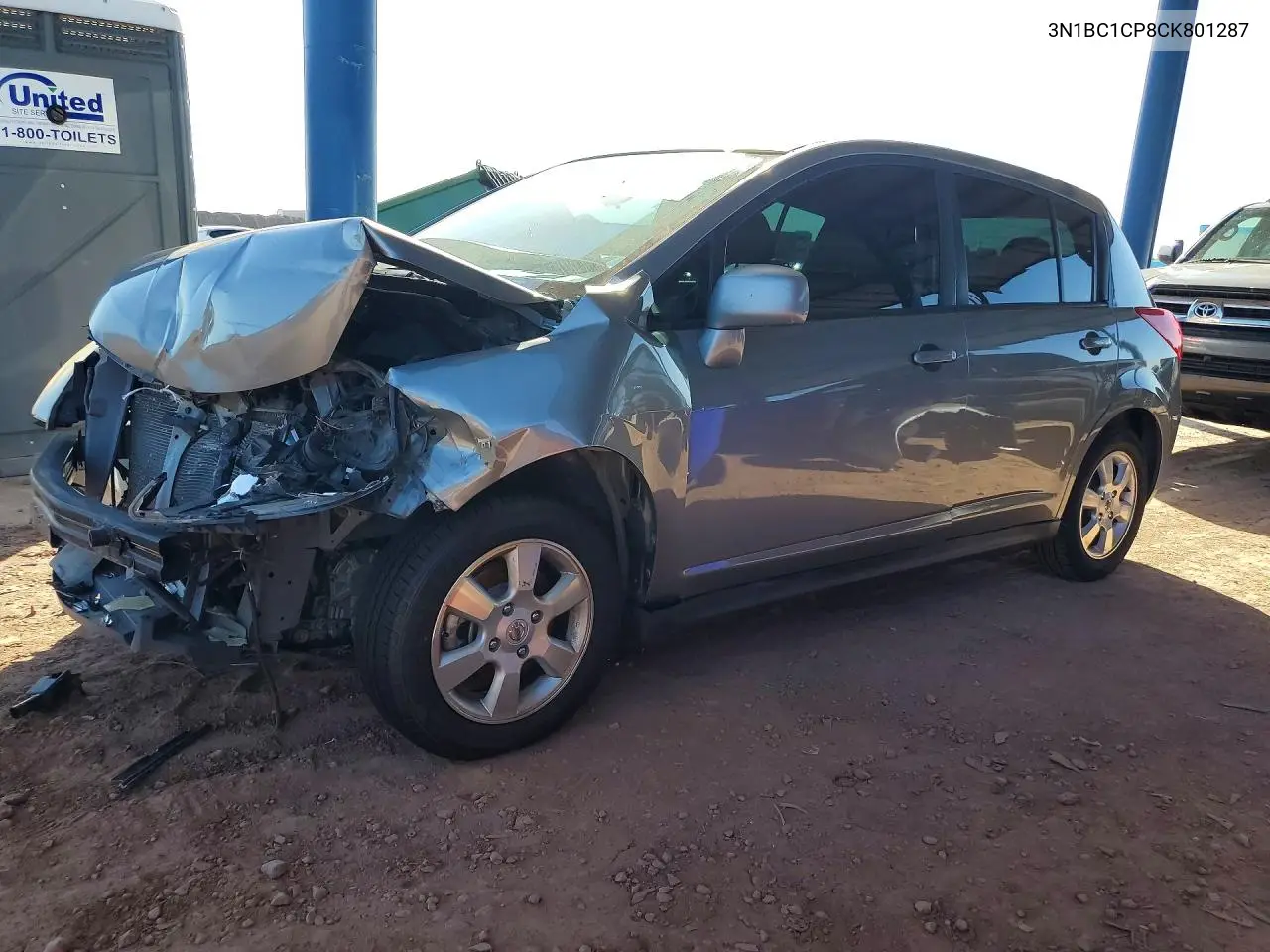 NISSAN VERSA 2012, VIN 3N1BC1CP8CK801287