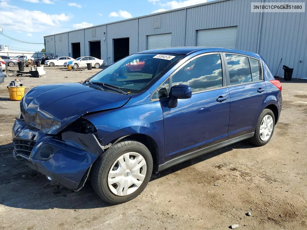 NISSAN VERSA 2012, VIN 3N1BC1CP6CK251880