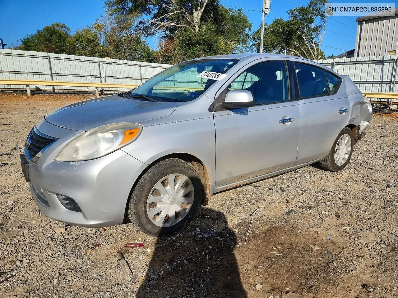 NISSAN VERSA 2012, VIN 3N1CN7AP2CL885895
