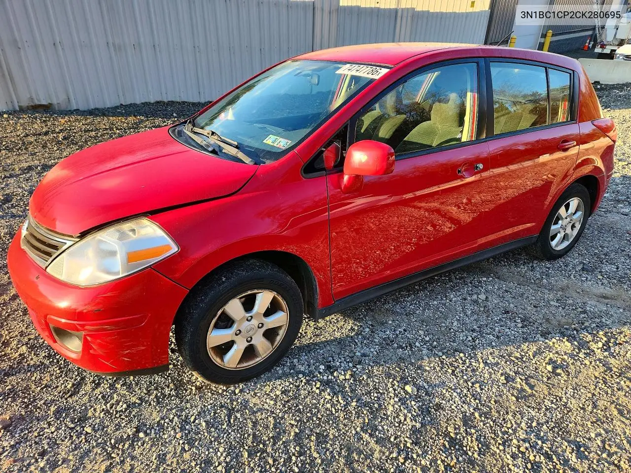 NISSAN VERSA 2012, VIN 3N1BC1CP2CK280695