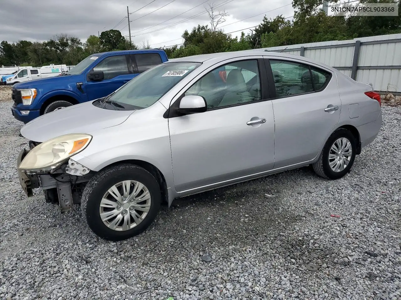 NISSAN VERSA 2012, VIN 3N1CN7AP5CL903368