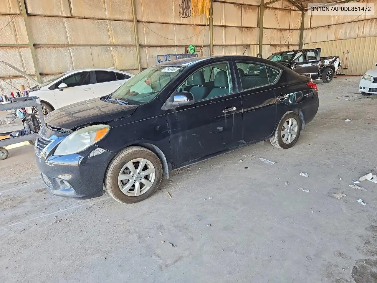 NISSAN VERSA 2013, VIN 3N1CN7AP0DL851472