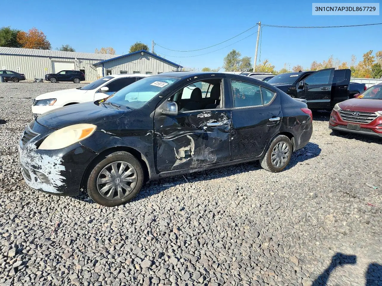 NISSAN VERSA 2013, VIN 3N1CN7AP3DL867729
