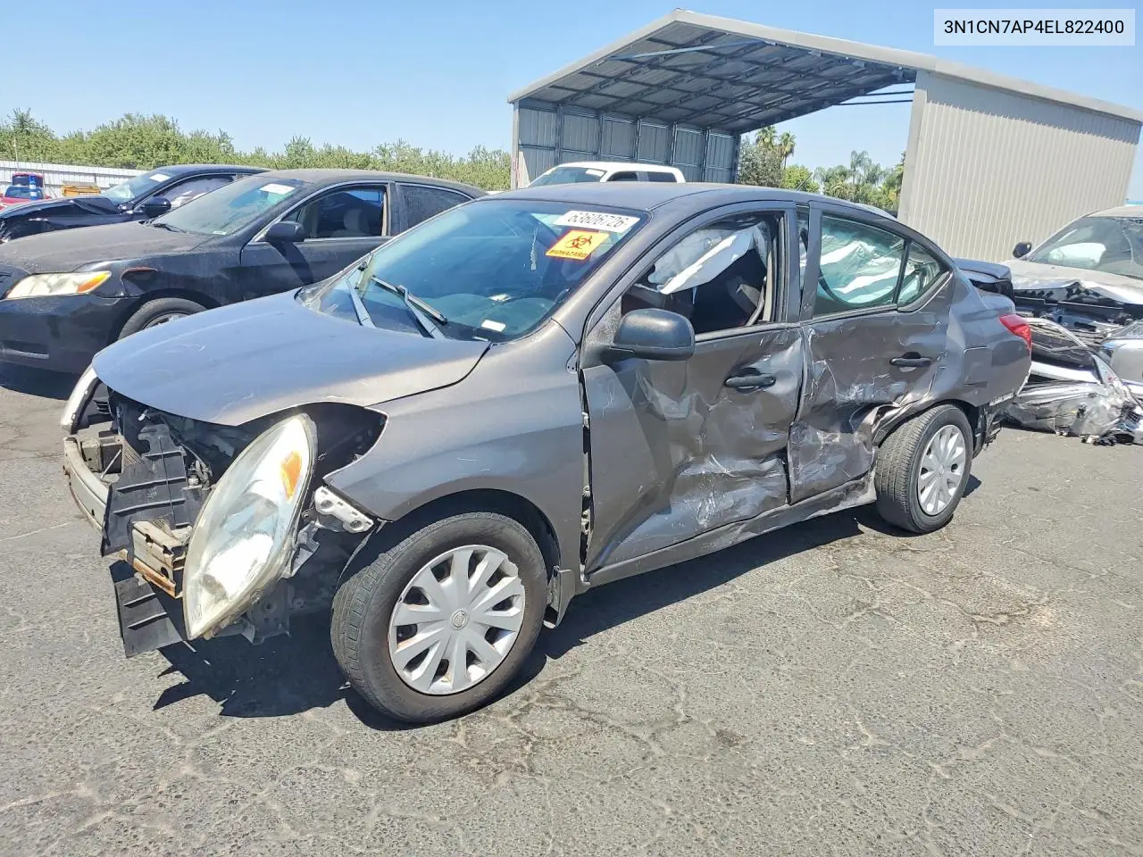 NISSAN VERSA 2014, VIN 3N1CN7AP4EL822400