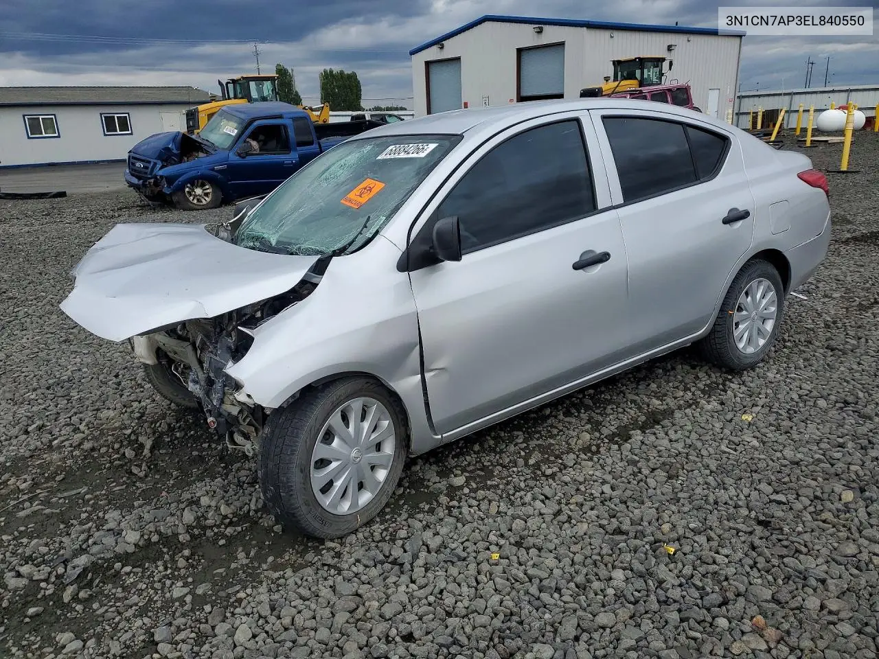 NISSAN VERSA 2014, VIN 3N1CN7AP3EL840550