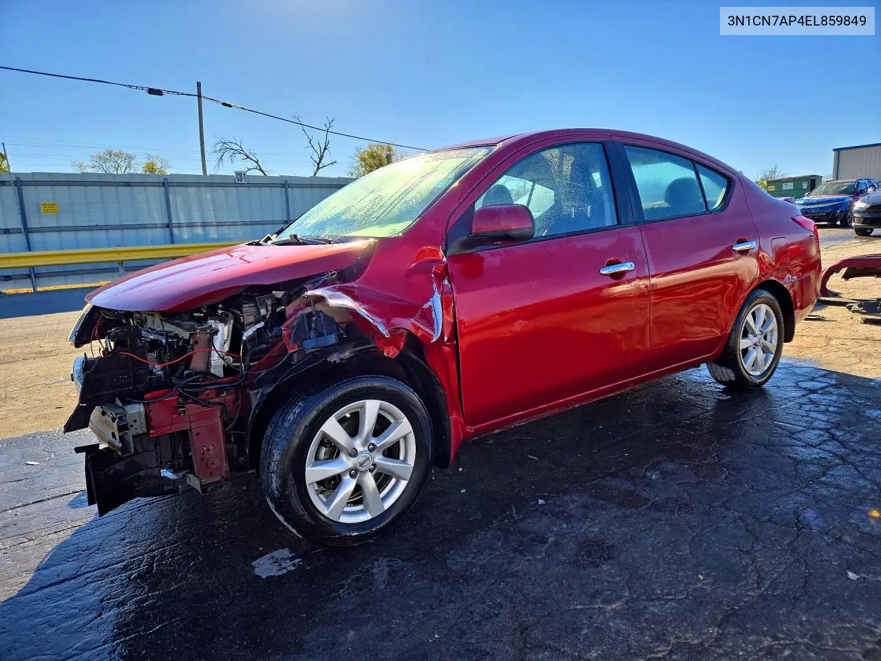 NISSAN VERSA 2014, VIN 3N1CN7AP4EL859849