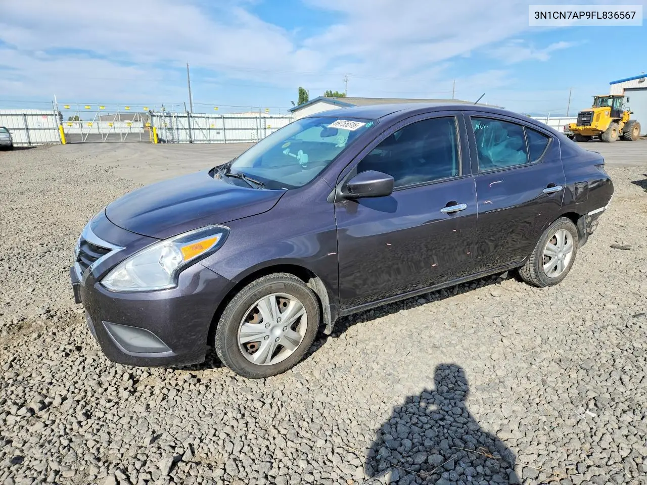 NISSAN VERSA 2015, VIN 3N1CN7AP9FL836567