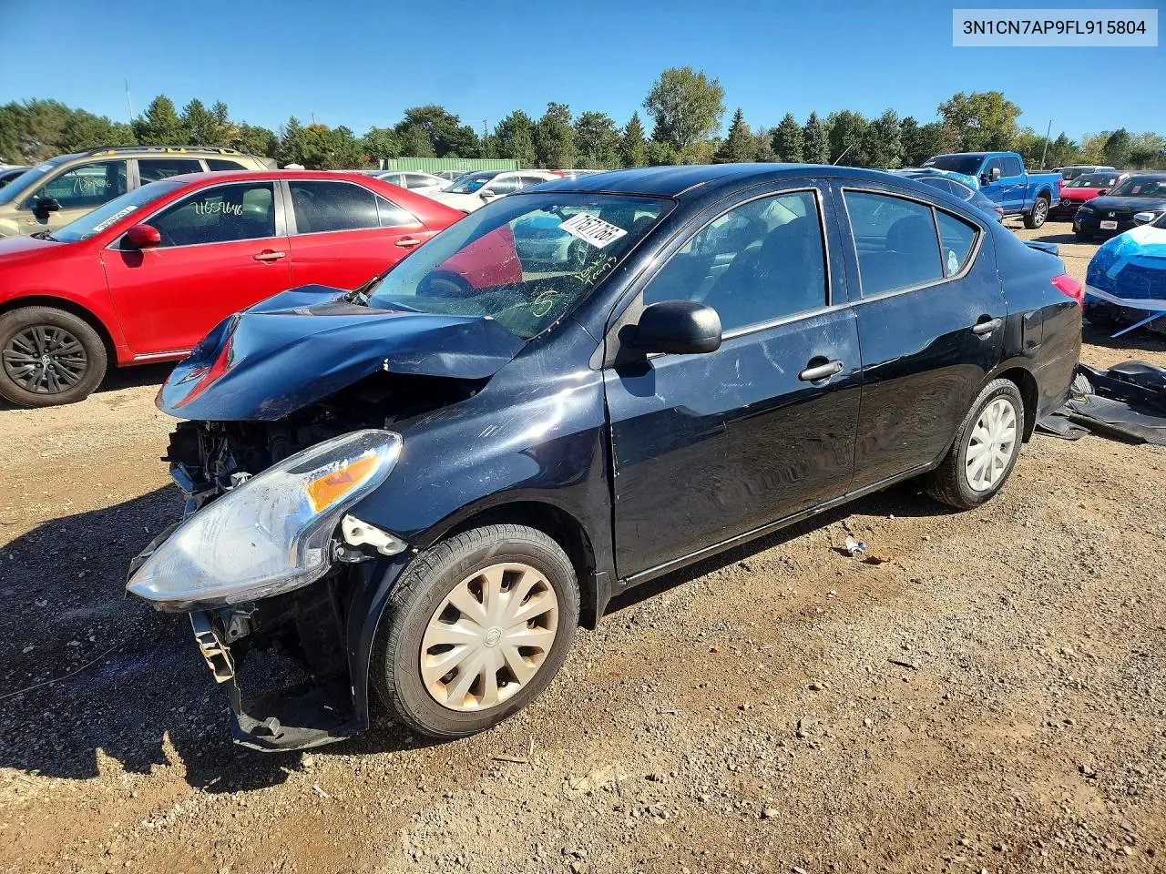NISSAN VERSA 2015, VIN 3N1CN7AP9FL915804