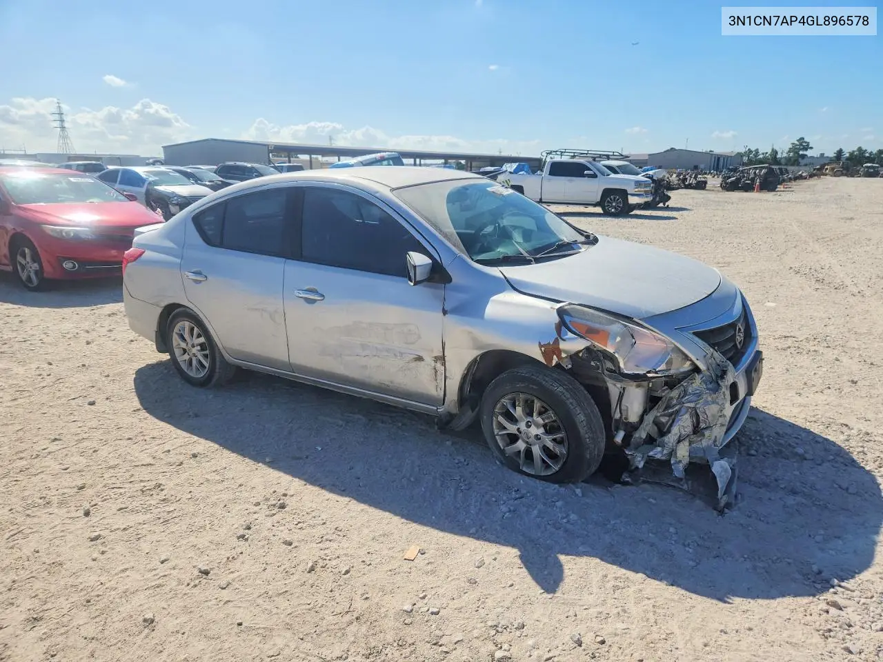 2016 NISSAN VERSA VIN 3N1CN7AP4GL896578 — фото 4