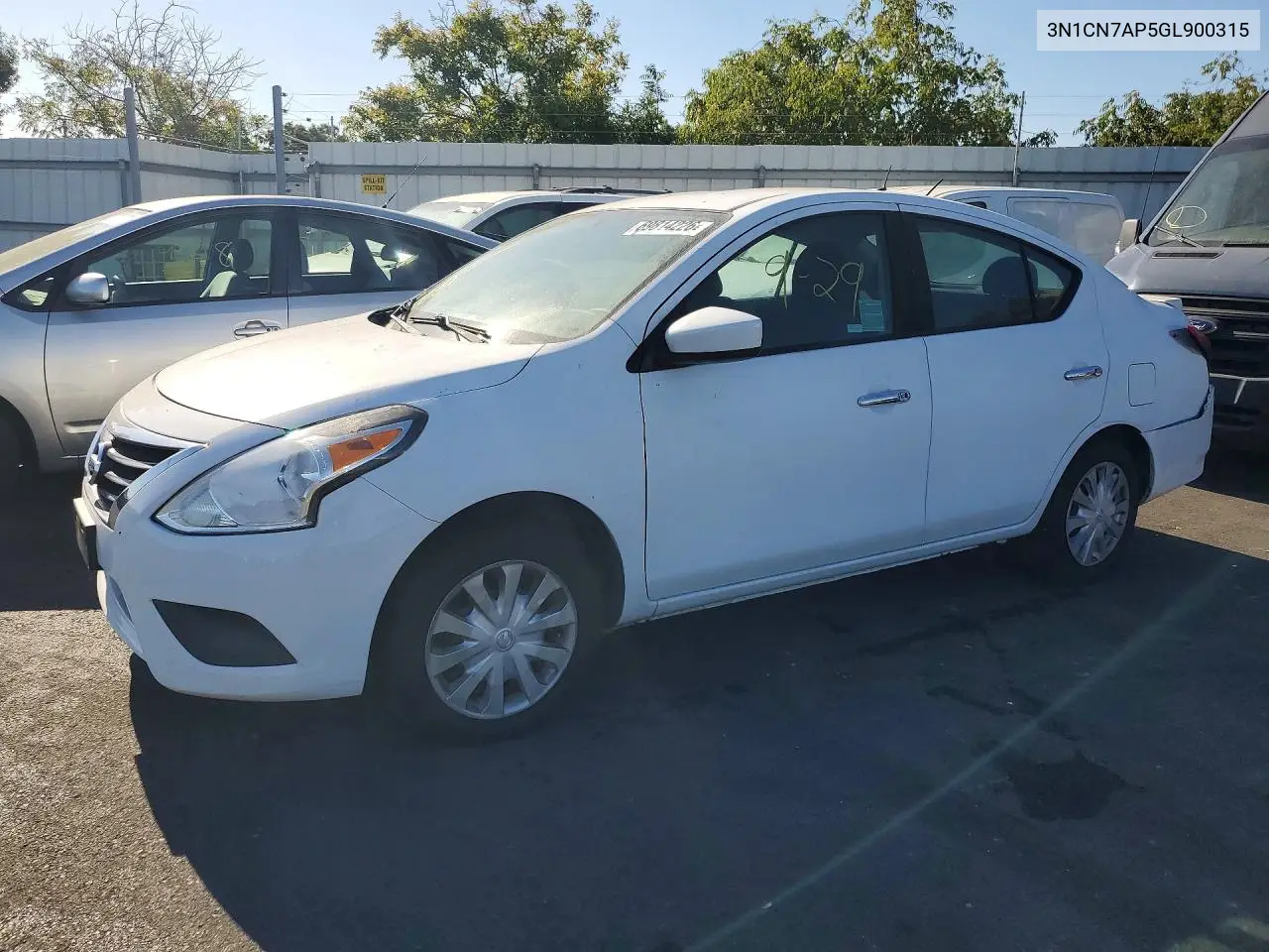 NISSAN VERSA 2016, VIN 3N1CN7AP5GL900315