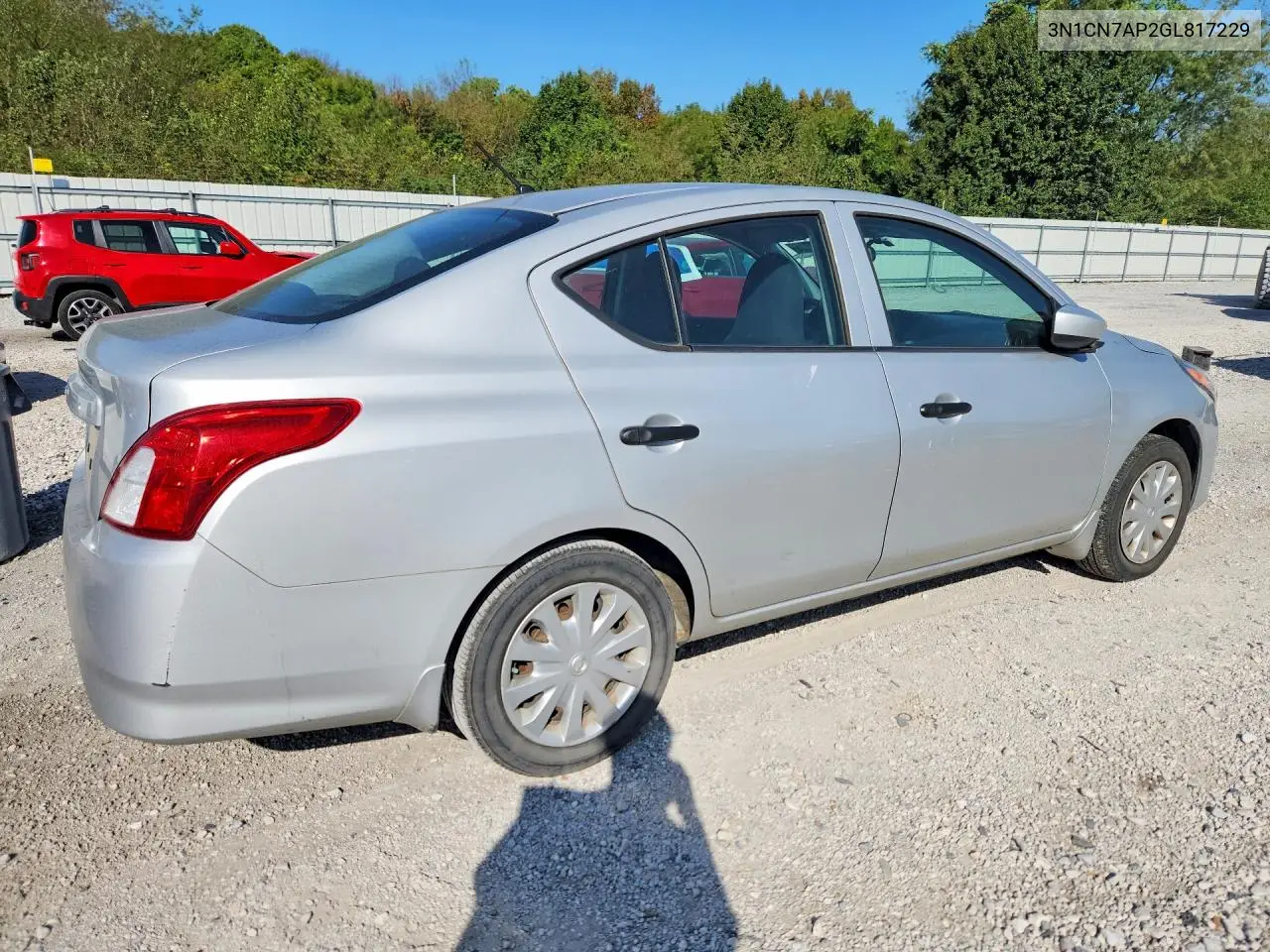 2016 NISSAN VERSA VIN 3N1CN7AP2GL817229 — фото 3