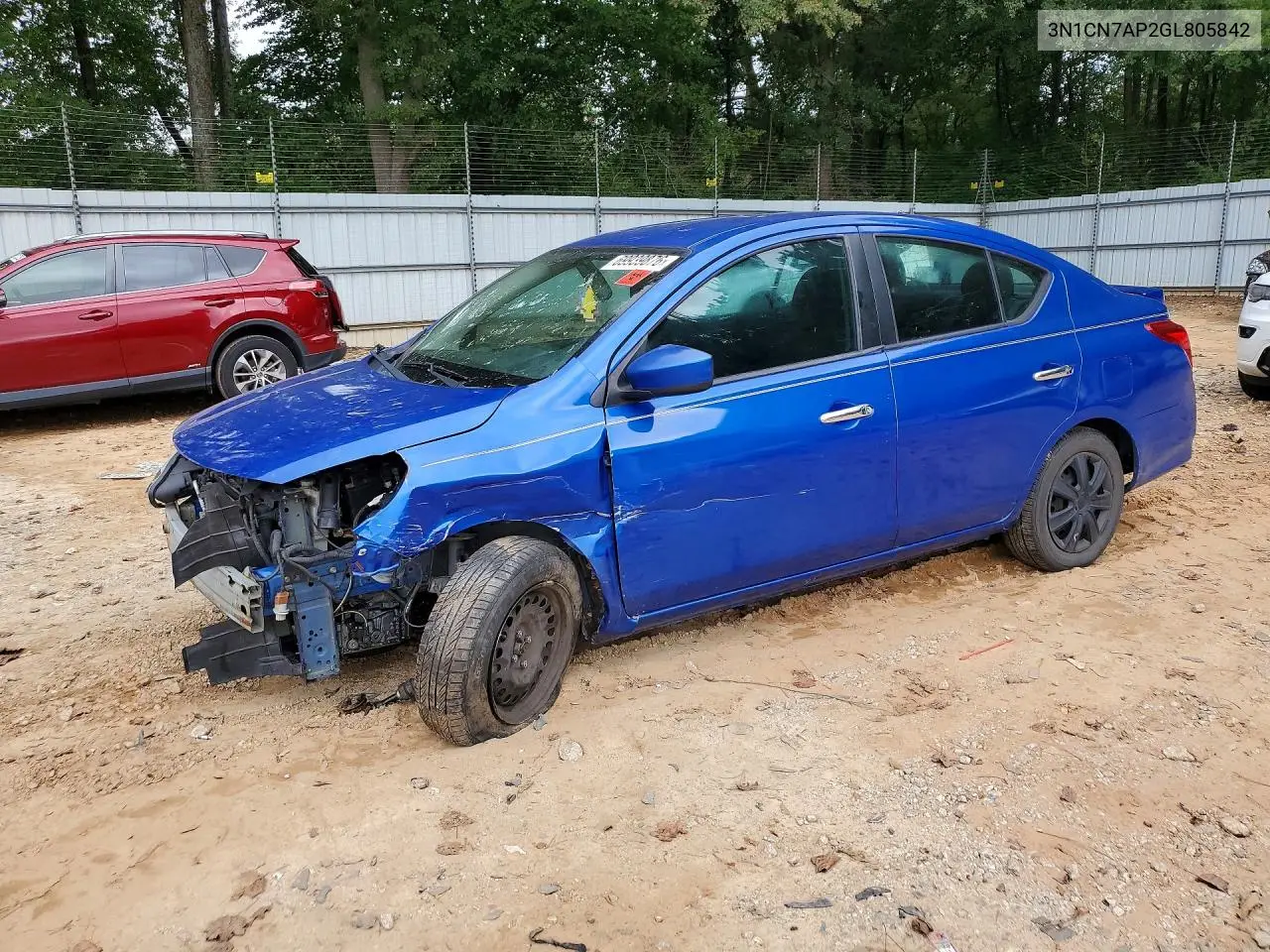 NISSAN VERSA 2016, VIN 3N1CN7AP2GL805842